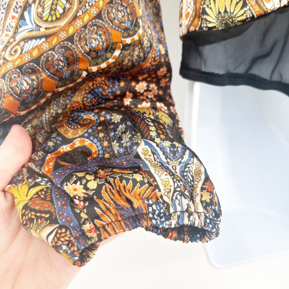 NWT Lulus Womens Mesmerizing Sight Paisley Print One Shoulder Bodysuit Size S - Picture 11 of 15